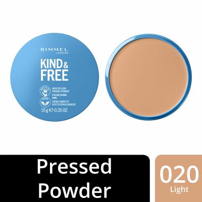 Rimmel London Kind &amp; Free Healthy Look Pressed Powder Pudră pentru femei 10 g Nuanţă 020 Light