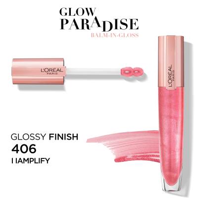 L&#039;Oréal Paris Glow Paradise Balm In Gloss Luciu de buze pentru femei 7 ml Nuanţă 406 I Amplify