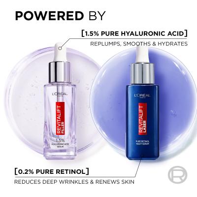 L&#039;Oréal Paris Revitalift Filler HA 1,5% Ser facial pentru femei 50 ml