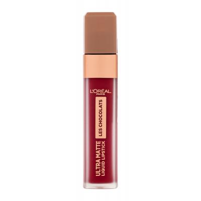 L'Oréal Paris Les Chocolats Ultra Matte Ruj de buze pentru femei 7,6 ml Nuanţă 864 Tasty Ruby