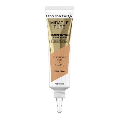 Max Factor Miracle Pure Skin-Improving Foundation SPF30 Fond de ten pentru femei 30 ml Nuanţă 75 Golden