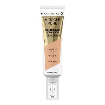 Max Factor Miracle Pure Skin-Improving Foundation SPF30 Fond de ten pentru femei 30 ml Nuanţă 40 Light Ivory