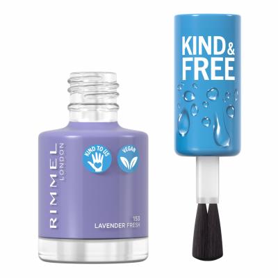 Rimmel London Kind &amp; Free Lac de unghii pentru femei 8 ml Nuanţă 153 Lavender Light