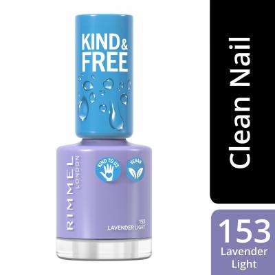 Rimmel London Kind &amp; Free Lac de unghii pentru femei 8 ml Nuanţă 153 Lavender Light