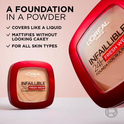 L&#039;Oréal Paris Infaillible 24H Fresh Wear Foundation In A Powder Fond de ten pentru femei 9 g Nuanţă 040 Cashmere