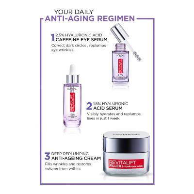 L&#039;Oréal Paris Revitalift Filler HA 2,5% Ser de ochi pentru femei 20 ml