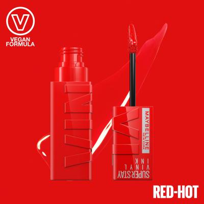 Maybelline Superstay Vinyl Ink Liquid Ruj de buze pentru femei 4,2 ml Nuanţă 25 Red-Hot