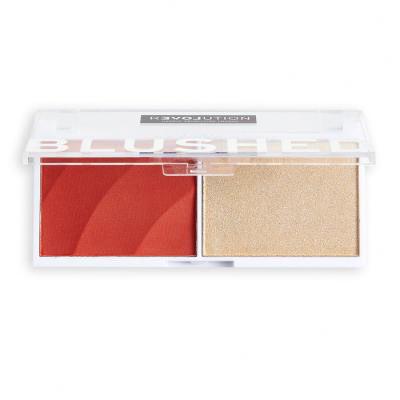 Revolution Relove Colour Play Blushed Duo Blush &amp; Highlighter Konturovací paletka pentru femei 5,8 g Nuanţă Daydream