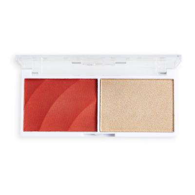 Revolution Relove Colour Play Blushed Duo Blush &amp; Highlighter Konturovací paletka pentru femei 5,8 g Nuanţă Daydream