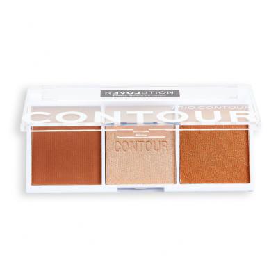 Revolution Relove Colour Play Contour Trio Konturovací paletka pentru femei 6 g Nuanţă Baked Sugar