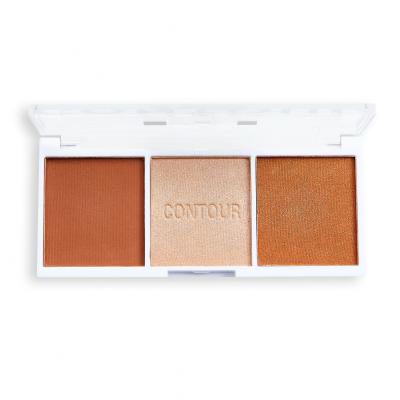 Revolution Relove Colour Play Contour Trio Konturovací paletka pentru femei 6 g Nuanţă Baked Sugar