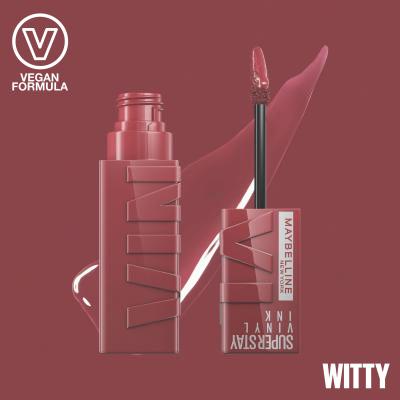 Maybelline Superstay Vinyl Ink Liquid Ruj de buze pentru femei 4,2 ml Nuanţă 40 Witty