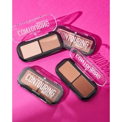 Essence Contouring Duo Palette Konturovací paletka pentru femei 7 g Nuanţă 20 Darker Skin