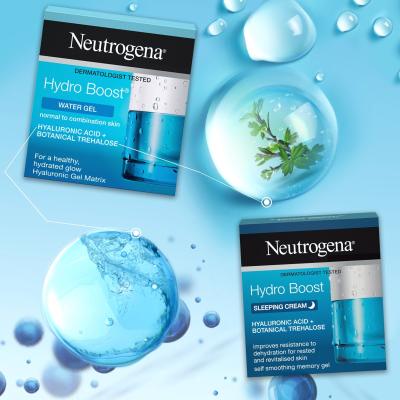 Neutrogena Hydro Boost Set cadou Gel hidratant de zi Hydro Boost Water Gel 50 ml + cremă de noapte Hydro Boost Sleeping Cream 50 ml