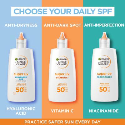 Garnier Ambre Solaire Super UV Hyaluronic Acid SPF50+ Pentru ten 40 ml