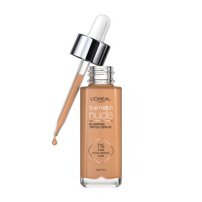 L&#039;Oréal Paris True Match Nude Plumping Tinted Serum Fond de ten pentru femei 30 ml Nuanţă 6-7 Tan