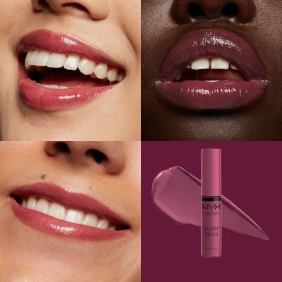 NYX Professional Makeup Butter Gloss Luciu de buze pentru femei 8 ml Nuanţă 41 Cranberry Pie