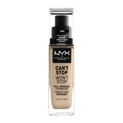 NYX Professional Makeup Can't Stop Won't Stop Fond de ten pentru femei 30 ml Nuanţă 6.5 Nude