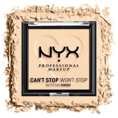 NYX Professional Makeup Can&#039;t Stop Won&#039;t Stop Mattifying Powder Pudră pentru femei 6 g Nuanţă 01 Fair