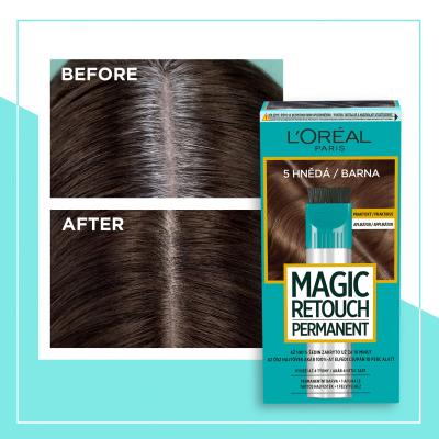 L&#039;Oréal Paris Magic Retouch Permanent Vopsea de păr pentru femei 18 ml Nuanţă 4 Dark Brown