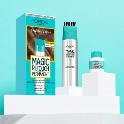 L&#039;Oréal Paris Magic Retouch Permanent Vopsea de păr pentru femei 18 ml Nuanţă 4 Dark Brown