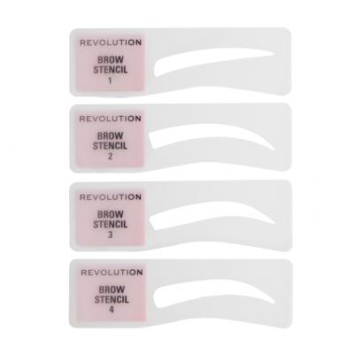 Makeup Revolution London Brow Powder Stamp &amp; Stencil Fard pentru femei 0,65 g Nuanţă Dark Brown