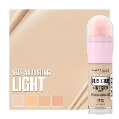 Maybelline Instant Anti-Age Perfector 4-In-1 Glow Fond de ten pentru femei 20 ml Nuanţă 01 Light