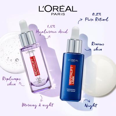 L&#039;Oréal Paris Revitalift Filler HA 1,5% Ser facial pentru femei 30 ml