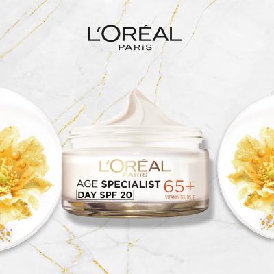 L&#039;Oréal Paris Age Specialist 65+ Set cadou Cremă de zi pentru față Age Specialist 65 SPF20 50 ml + cremă de noapte Age Specialist 65 50 ml