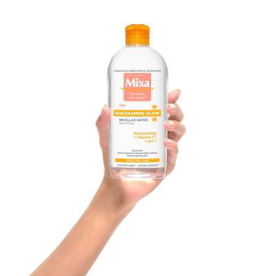 Mixa Niacinamide Glow Micellar Water Apă micelară pentru femei 400 ml