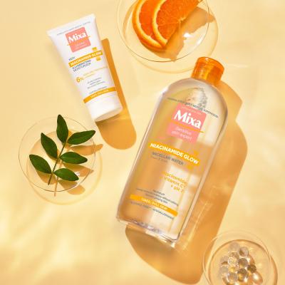 Mixa Niacinamide Glow Micellar Water Apă micelară pentru femei 400 ml