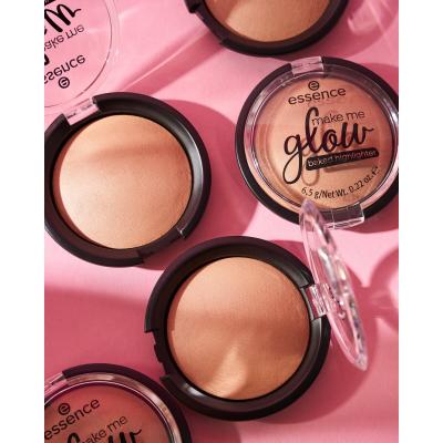 Essence Make Me Glow Baked Highlighter Iluminator pentru femei 6,5 g Nuanţă 10 It´s Glow Time