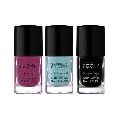 Gabriella Salvete Longlasting Enamel Nail Polish Set Set cadou Lac de unghii Longlasting Enamel 11 ml 3 Pink Lady + lac de unghii Longlasting Enamel 11 ml 4 Blue Lagoon + lac de unghii Longlasting Enamel 11 ml 5 Cuba Libre