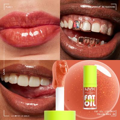 NYX Professional Makeup Fat Oil Lip Drip Ulei de buze pentru femei 4,8 ml Nuanţă 06 Follow Black