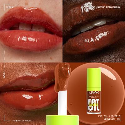 NYX Professional Makeup Fat Oil Lip Drip Ulei de buze pentru femei 4,8 ml Nuanţă 07 Scrollin