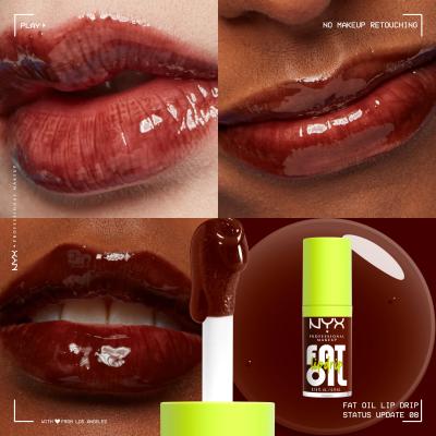 NYX Professional Makeup Fat Oil Lip Drip Ulei de buze pentru femei 4,8 ml Nuanţă 08 Status Update