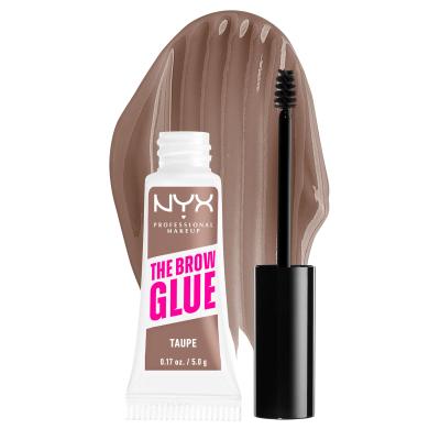 NYX Professional Makeup The Brow Glue Instant Brow Styler Gel și ceară pentru femei 5 g Nuanţă 02 Taupe