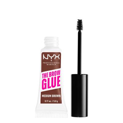 NYX Professional Makeup The Brow Glue Instant Brow Styler Gel și ceară pentru femei 5 g Nuanţă 03 Medium Brown