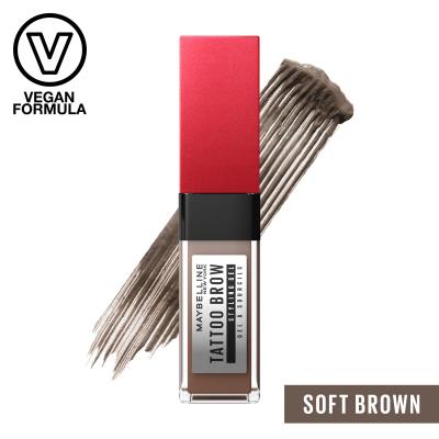 Maybelline Tattoo Brow 36H Styling Gel Gel și ceară pentru femei 6 ml Nuanţă 255 Soft Brown