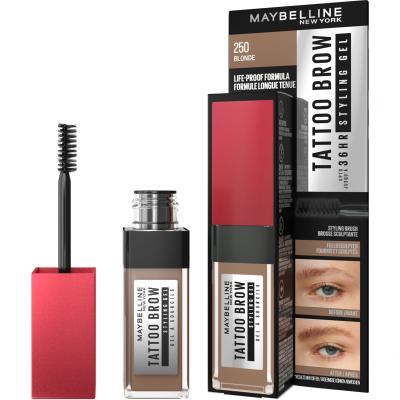 Maybelline Tattoo Brow 36H Styling Gel Gel și ceară pentru femei 6 ml Nuanţă 250 Blonde