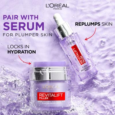 L&#039;Oréal Paris Revitalift Filler HA Plumping Water-Cream Cremă de zi pentru femei 50 ml