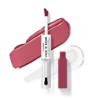 Wet n Wild MegaLast Lock &#039;N&#039; Shine Lip Color + Gloss Ruj de buze pentru femei 4 ml Nuanţă Pinky Promise