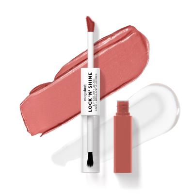 Wet n Wild MegaLast Lock &#039;N&#039; Shine Lip Color + Gloss Ruj de buze pentru femei 4 ml Nuanţă Nude Illusion