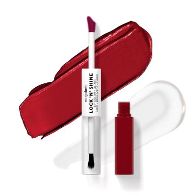 Wet n Wild MegaLast Lock &#039;N&#039; Shine Lip Color + Gloss Ruj de buze pentru femei 4 ml Nuanţă Red- Y- For Me