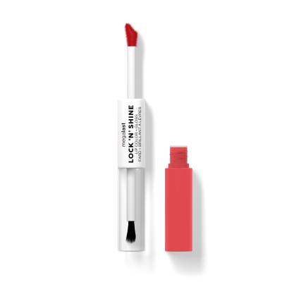 Wet n Wild MegaLast Lock &#039;N&#039; Shine Lip Color + Gloss Ruj de buze pentru femei 4 ml Nuanţă Shining Hibiscus