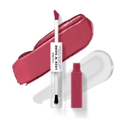 Wet n Wild MegaLast Lock &#039;N&#039; Shine Lip Color + Gloss Ruj de buze pentru femei 4 ml Nuanţă LA Pink