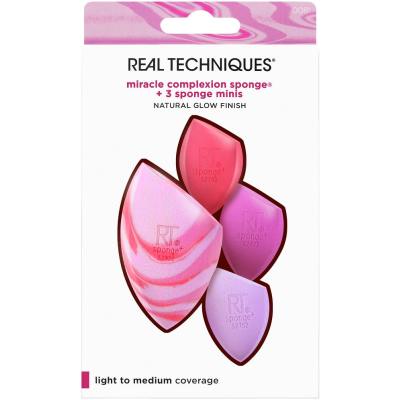 Real Techniques Miracle Complexion Sponge Set cadou Burete de machiaj Miracle Complexion Sponge 1 buc + mini buretei Miracle Complexion Sponge 3 buc