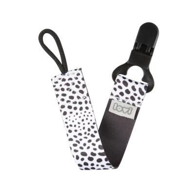 LOVI Salt&amp;Pepper Soother Clip With Ribbon Lant cu clip pentru suzeta pentru copii 1 buc