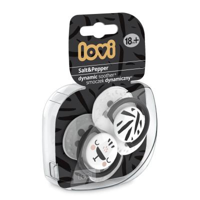 LOVI Salt&amp;Pepper Dynamic Soother 18m+ Suzete pentru copii 2 buc