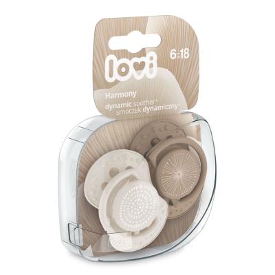 LOVI Harmony Dynamic Soother Girl 6-18m Suzete pentru copii 2 buc